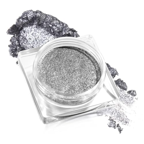 Silber Creme Lidschatten, Shimmer Silber Sparkle Glow Singal Lidschatten Makeup feuchtigkeitsspendender Formel Extrem weiche cremige Textur einfach zu verblenden, Gesicht & Augen Highlighter von cypedo