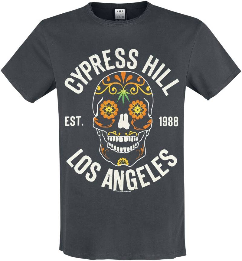 Cypress Hill T-Shirt - Amplified Collection - Floral Skull - S bis 3XL - für Männer - Größe XL - charcoal  - Lizenziertes Merchandise! von cypress hill
