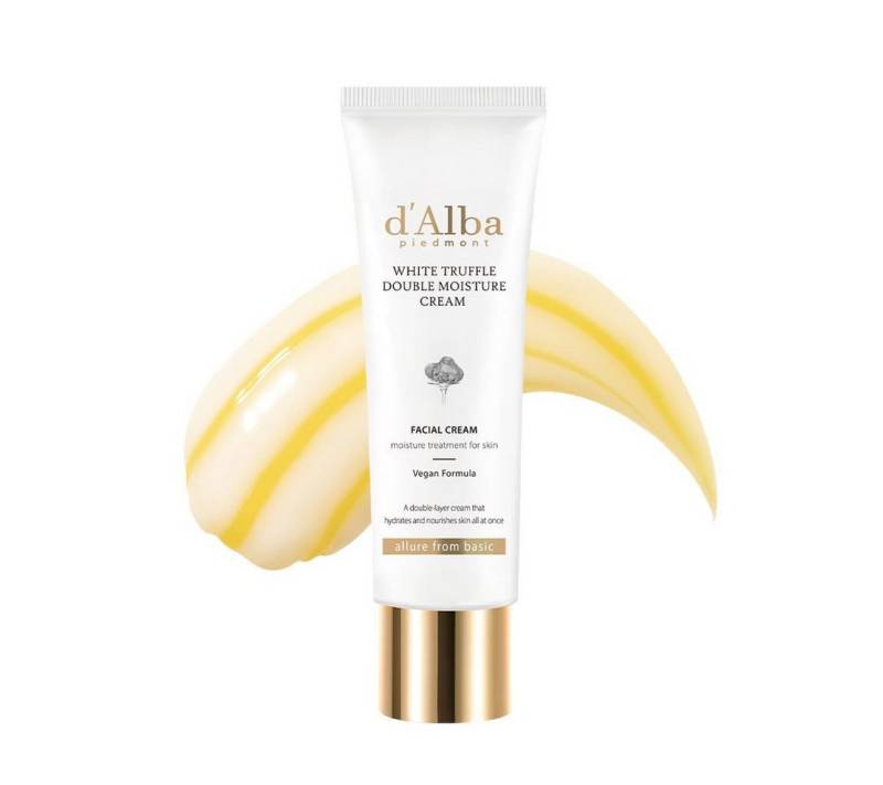 d'Alba Gesichtspflege Italian weißer Trüffel Double Serum & Cream 2-in-1-Intensivpflege Creme für Elastizität und Glanz, milde und vegane Doppelcreme, Premium-Weißer Trüffel-K-Beauty von d'Alba