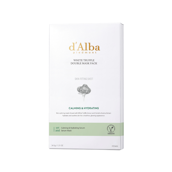 d'Alba - White Truffle Double Mask Pack (Calming& Hydrating) - 34.5g*4EA von d'Alba