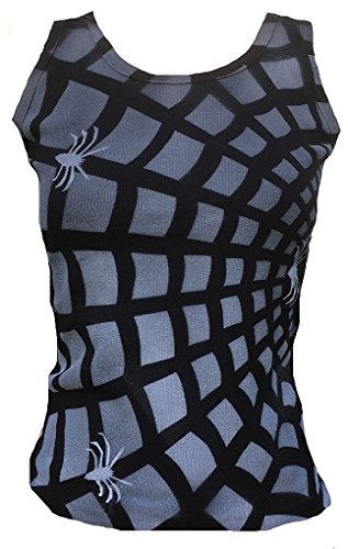 Rockabilly Punk Rock Baby Damen Schwarz Tank Top Shirt Airbrush Gothic Spider S von d'Rockabilly Punk Rock Baby