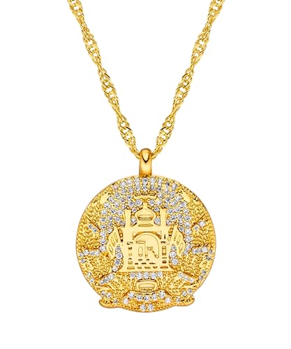 d'origine Afghanistan Wappen Kette | Damen Gold von d'origine