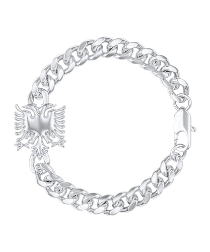 d'origine Albanien Adler Armband, Albanischer Adler Armband, Albanien Adler Kette, Albanien Kette, Albanien Schmuck, Albanischer Schmuck für Herren Silber von d'origine