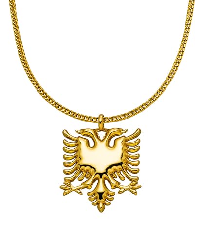 d'origine Albanien Adler Kette für Herren Gold oder Silber, Albanische Adler Kette, Albanischer Schmuck, Kosovo Kette für Herren Gold von d'origine