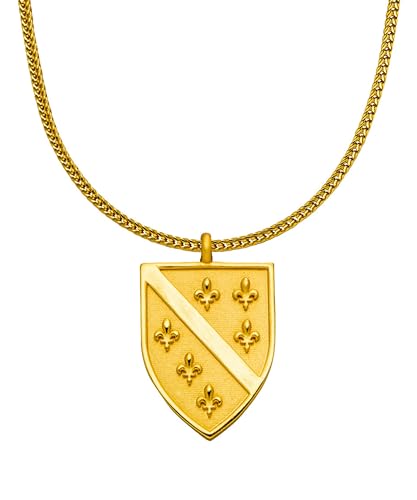 d'origine Bosnien Wappenkette, Bosnische Flaggenkette, Bosnien Kette, Bosnischer Schmuck, Bosnischer Wappenschmuck für Herren Gold von d'origine