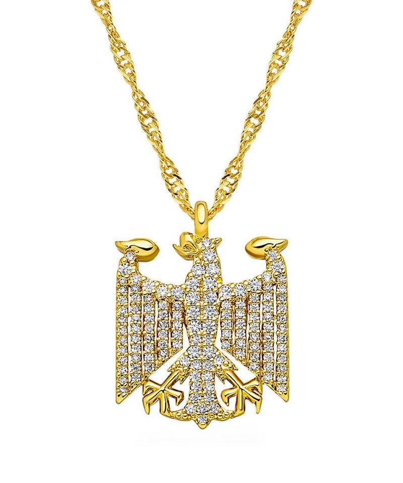 d'origine Kette mit Anhänger Deutschland Adler Kette für Damen, Deutschland Wappen Kette d'origine Kette mit Anhänger Deutschland Adler Kette für Damen, Deutschland Wappen Kette von d'origine