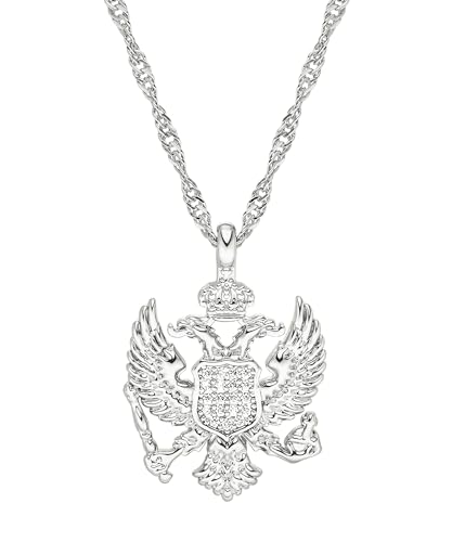 d'origine Montenegro Wappen Kette | Damen Silber von d'origine