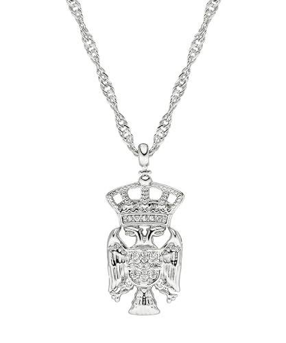 d'origine Serbien Wappen Kette | Damen Silber von d'origine