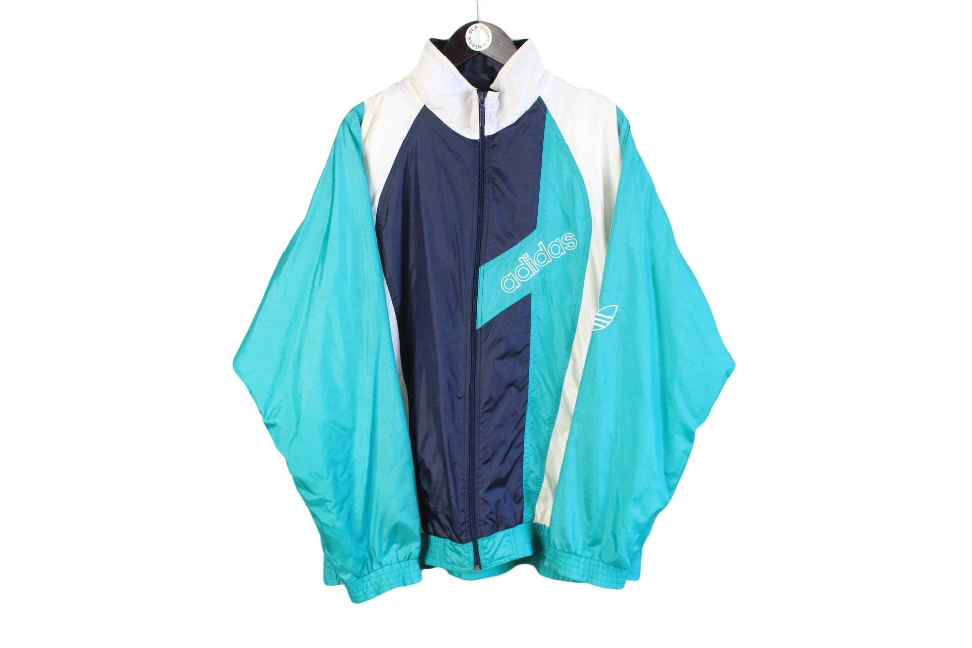 Vintage Adidas Originals Herren Trainingsjacke Größe Xl Light Wear Retro 90Er Jahre Unisex Blau Multicolor Streetwear Kleidung Sportlich Klassisch von dDushy