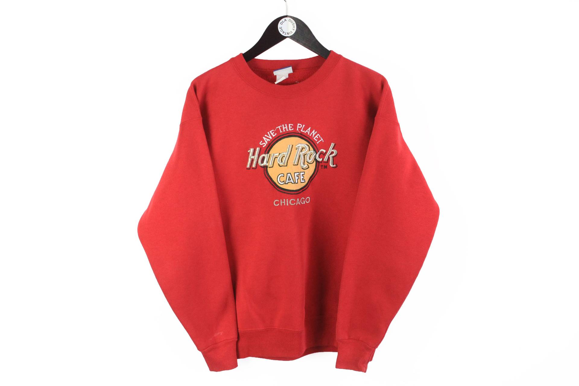 Vintage Hard Rock Cafe Chicago Lee Sweatshirt Größe M Retro 90S Sammlerstück Großes Logo Herren Save The Planet Sport Baumwolle von dDushy