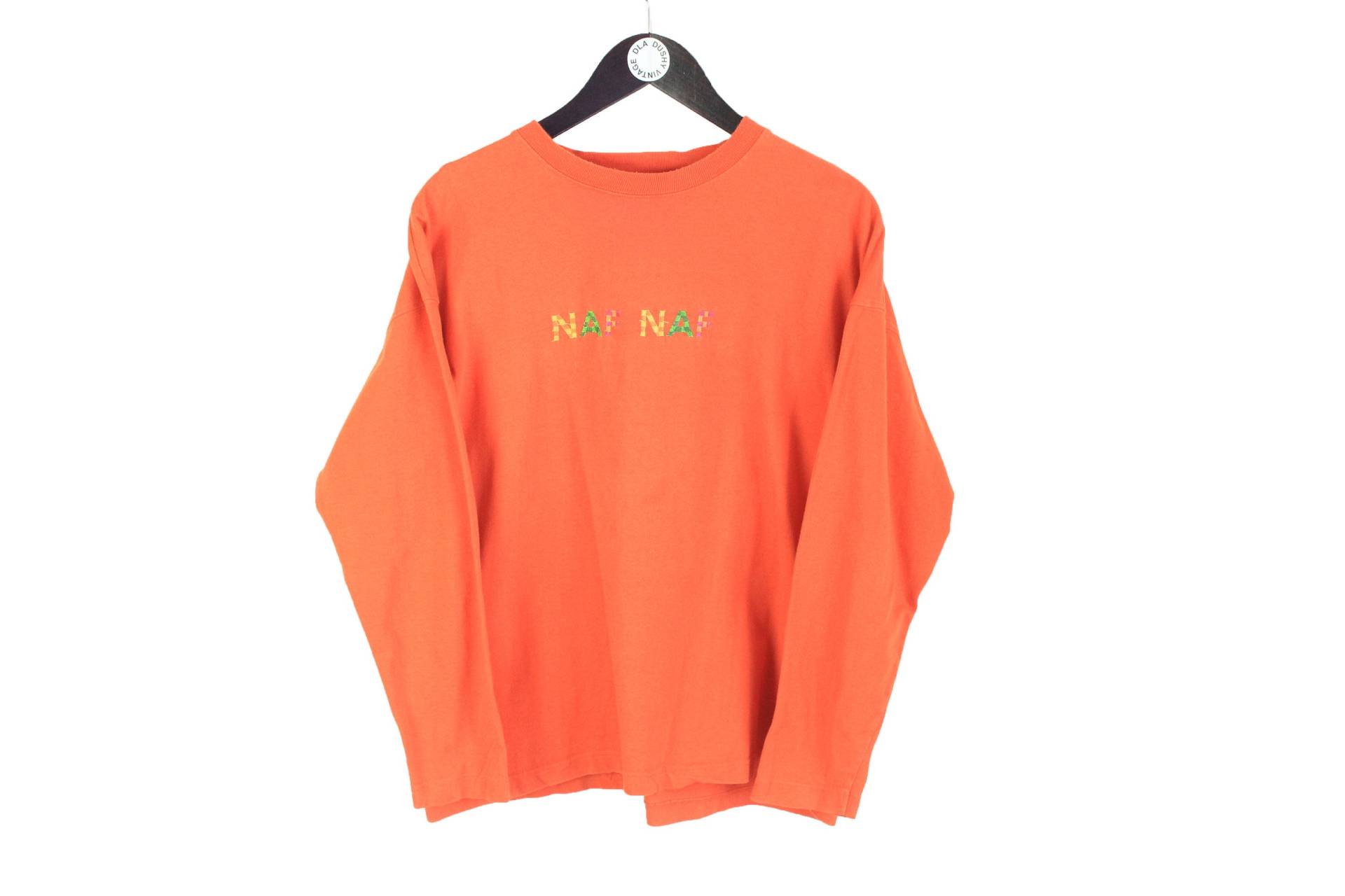 Vintage Naf Sweatshirt Frauen Grösse M Oversize Crewneck Unisex Authentisch 90Er Lässiges Basic Seltenes Retro Sport Pullover Multicolor Grosses Logo von dDushy