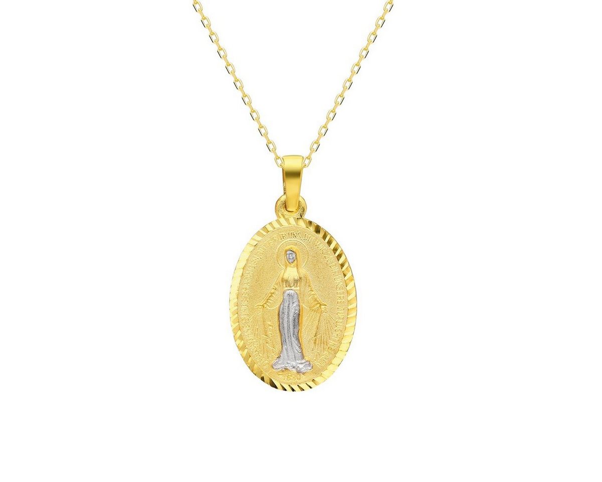 dKeniz Kette mit Anhänger Madonna 925/- Sterling Silber vergoldet Zirkonia von dKeniz