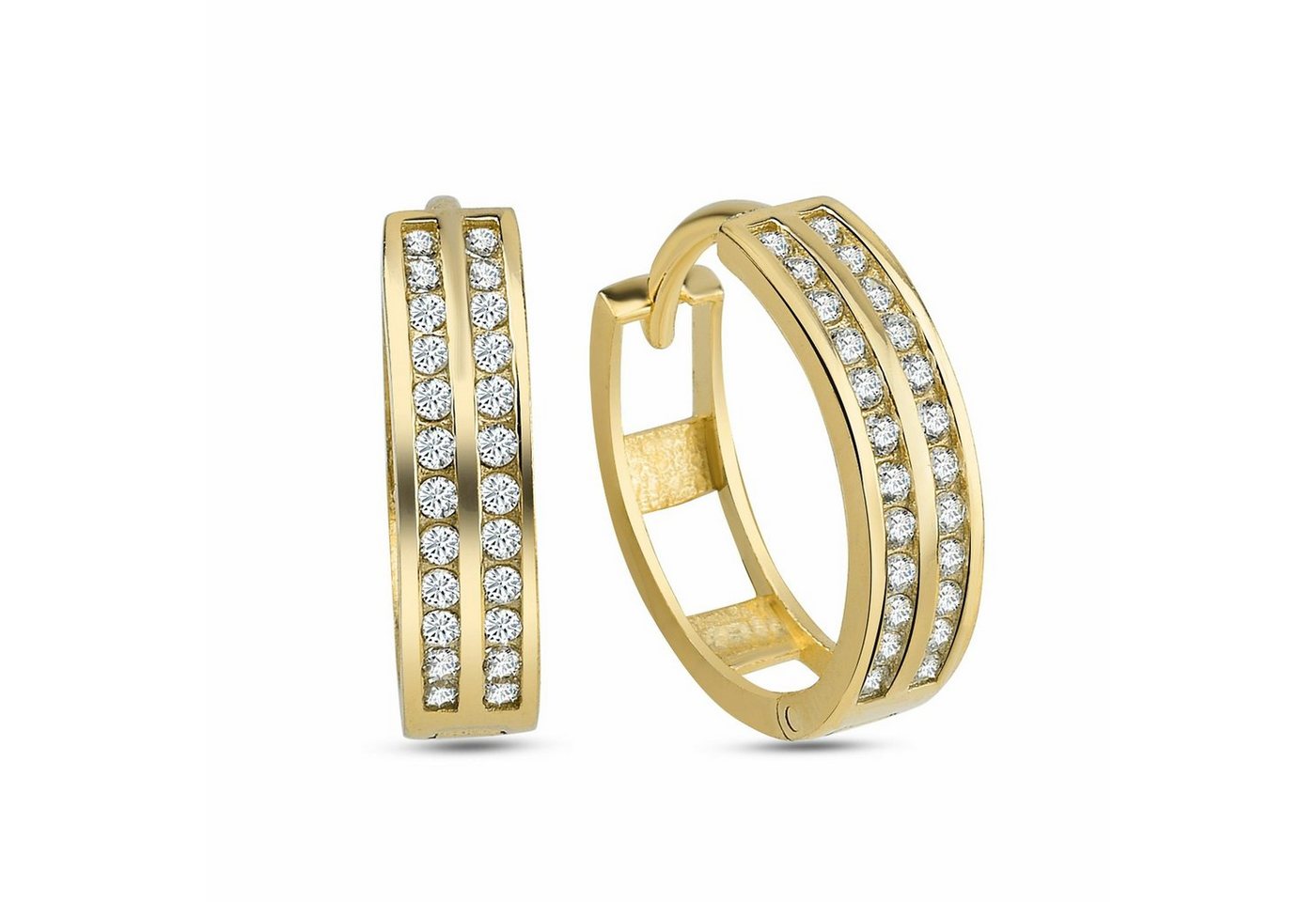 dKeniz Paar Creolen 925/- Sterling Silber vergoldet Pave dKeniz Paar Creolen 925/- Sterling Silber vergoldet Pave von dKeniz