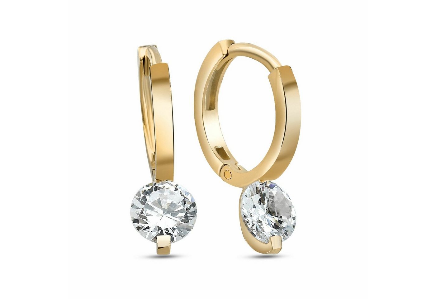 dKeniz Paar Creolen Creolen Solitär 925/- Sterling Silber dKeniz Paar Creolen Creolen Solitär 925/- Sterling Silber von dKeniz