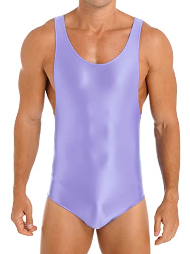 dPois Herren Bodysuit Einteiler Body Nylon Sportbody Unterhemd Ärmellos Bodybuilding Fitness Body Overall Stretch Sportwear Violett XL dPois Herren Bodysuit Einteiler Body Nylon Sportbody Unterhemd Ärmellos Bodybuilding Fitness Body Overall Stretch Sportwear Violett XL von dPois