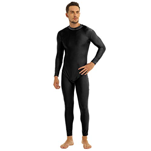 dPois Herren Jumpsuit Langarm Overall Ganzkörperanzug Bodysuit mit Stehkragen Zipper Sport Body Gymnastikanzug Stretch Schwarz 2X-Large dPois Herren Jumpsuit Langarm Overall Ganzkörperanzug Bodysuit mit Stehkragen Zipper Sport Body Gymnastikanzug Stretch Schwarz 2X-Large von dPois