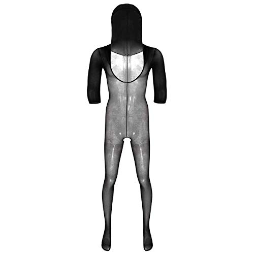 dPois Herren Sexy Bodystockings Nylon Strumpfhosen Transparent Bodysuit Fischnetz Spitzen Body mit Strümpfe Ouvert Dessous Unterwäsche Reizwäsche Typ_A One Size von dPois