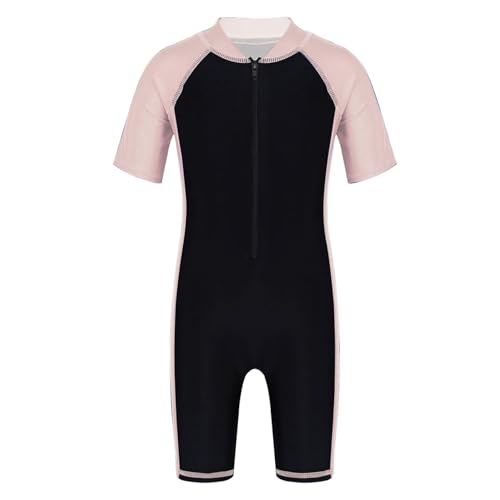 dPois Kinder Jungen Badeanzug Einteiler Badebekleidung mit Bein Reißverschluss Kurzarm Badeshirt Kleinkind Schwimmanzug Sonnenschutz Badenmode Rosa&Schwarz 128-140/8-10 Jahre dPois Kinder Jungen Badeanzug Einteiler Badebekleidung mit Bein Reißverschluss Kurzarm Badeshirt Kleinkind Schwimmanzug Sonnenschutz Badenmode Rosa&Schwarz 128-140/8-10 Jahre von dPois