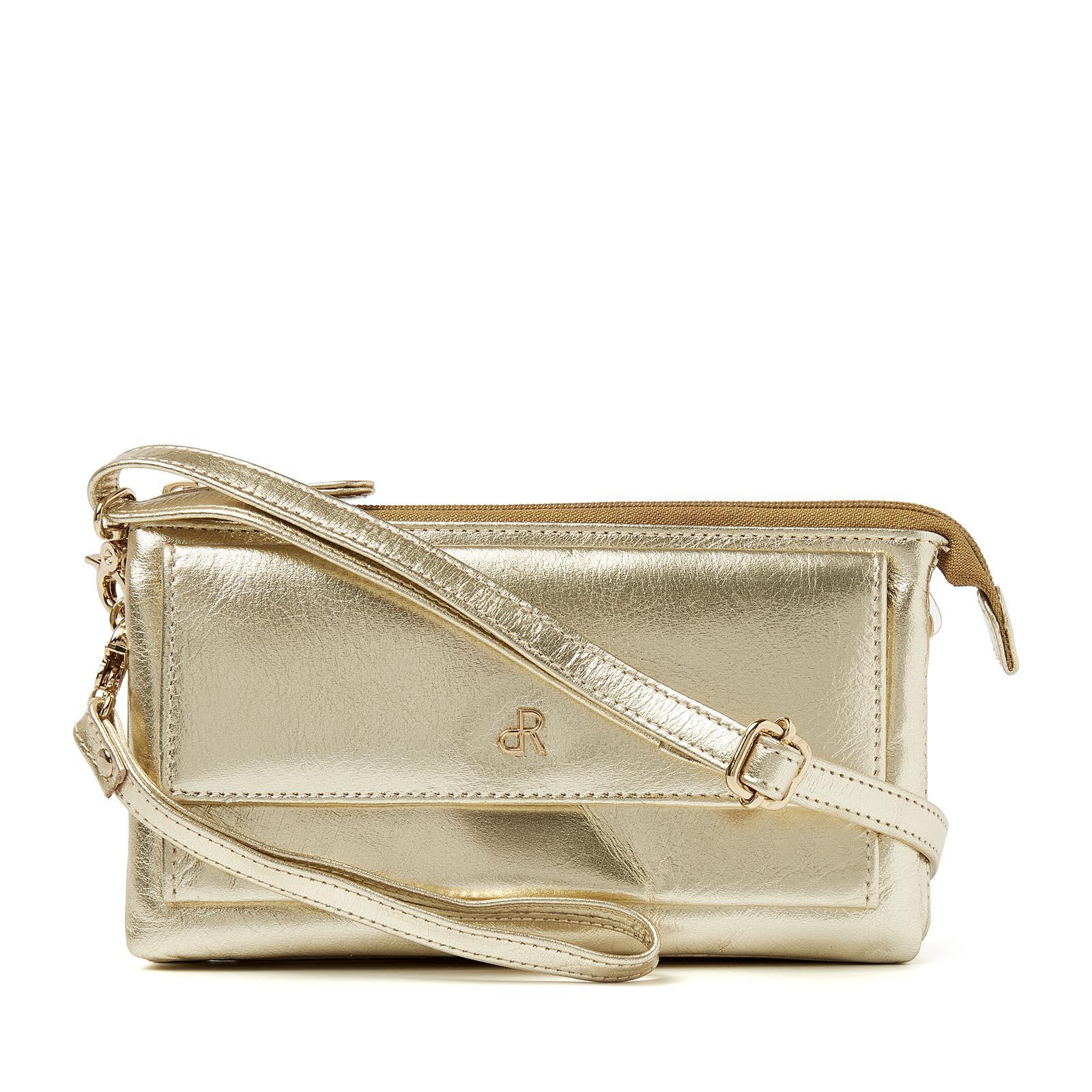 dR Amsterdam - Assorted Leather Clutch 743538 Light Gold Light Gold von dR Amsterdam