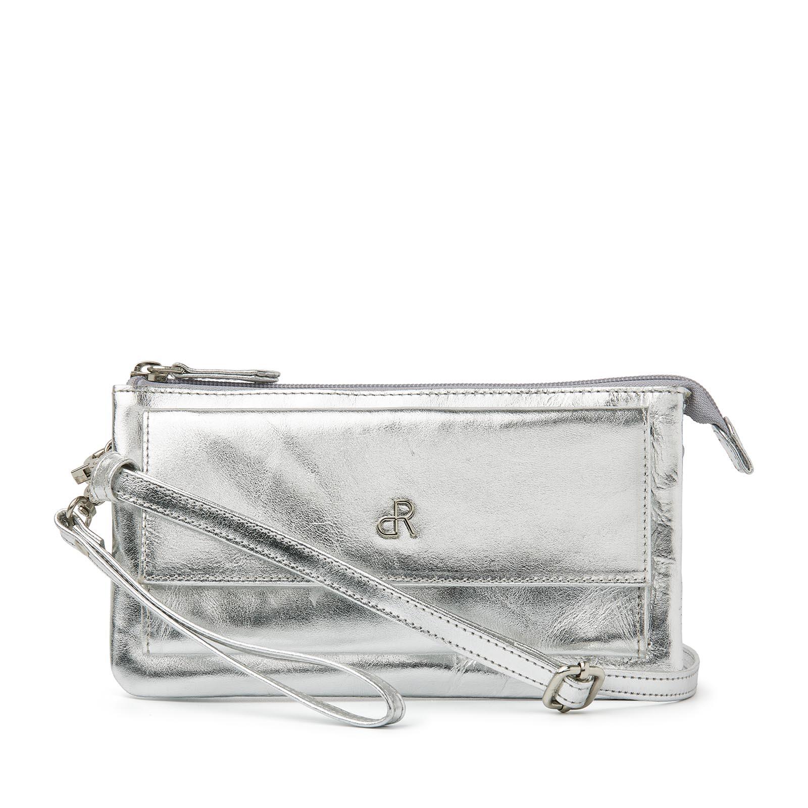 dR Amsterdam - Assorted Leather Clutch 743538 Silver Silver von dR Amsterdam