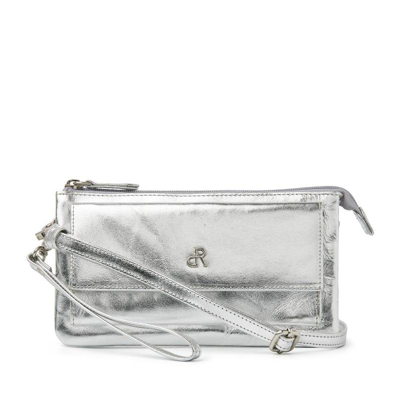 dR Amsterdam - Assorted Leather Clutch 743538 Silver Silver von dR Amsterdam