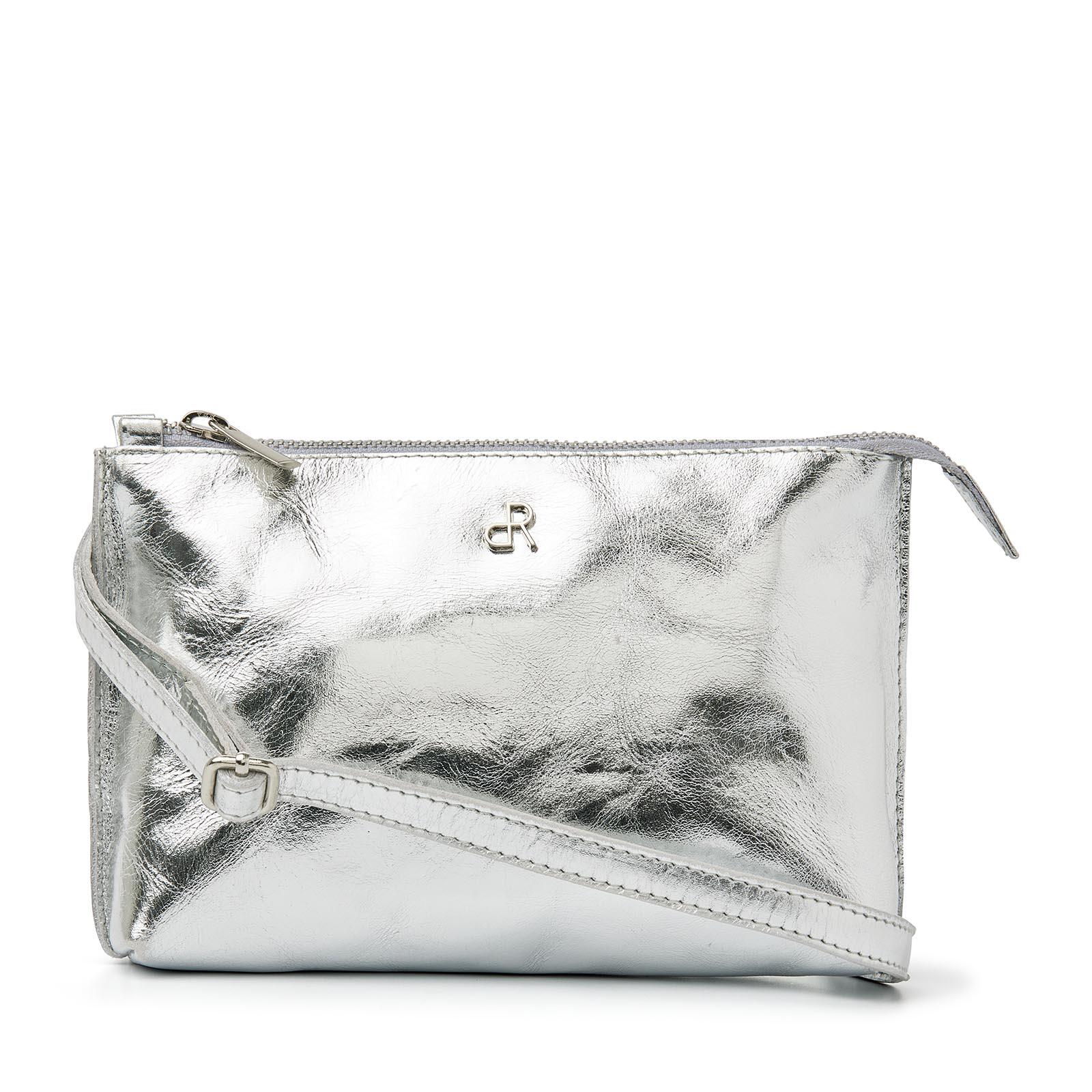 dR Amsterdam - Assorted Leather Clutch 743616 Silver Silver von dR Amsterdam