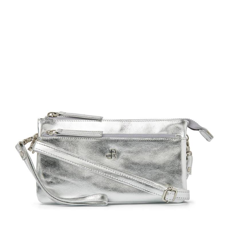 dR Amsterdam - Assorted Leather Clutch 743731 Silver Silver von dR Amsterdam