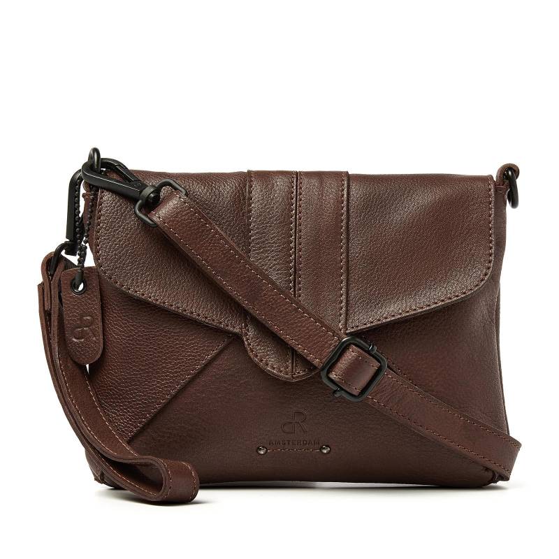 dR Amsterdam - TAMPA Handtasche Mit Überschlag 933732 Brown Brown von dR Amsterdam