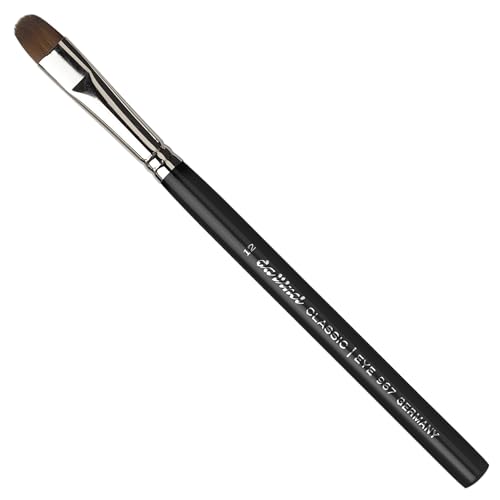 da Vinci, CLASSIC Lidschattenpinsel, Gr. 8, vegan, Kunstfaser, für Puder- & Cremelidschatten, präziser & flächiger Auftrag, weiche Farbverläufe, leicht zu reinigen, Made in Germany von da Vinci