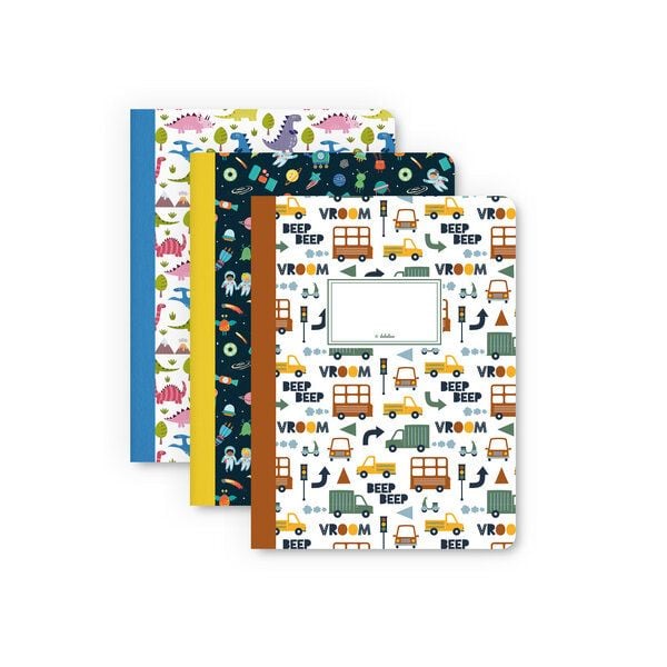 dabelino 3er Set Kinder-Notizhefte liniert A5 - für Kinder von dabelino