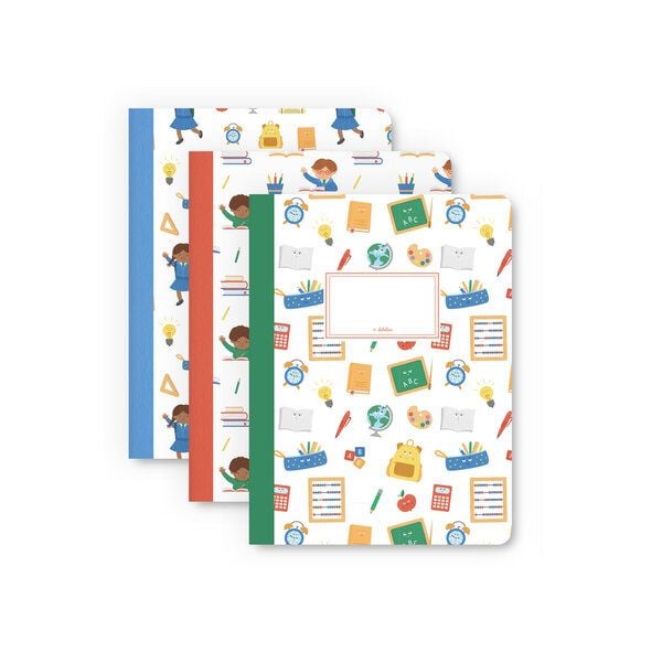 dabelino 3er Set Kinder-Notizhefte liniert A5 - für Kinder von dabelino