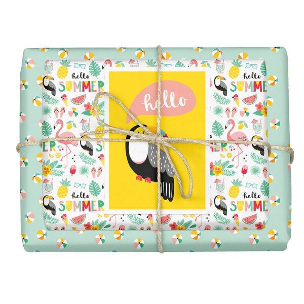 dabelino Kinder Geschenkpapier-Set (4x Bögen + Karte od. Anhänger) von dabelino