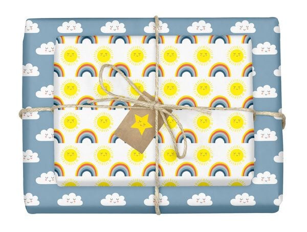 dabelino Kinder Geschenkpapier-Set (4x Bögen + Karte od. Anhänger) von dabelino