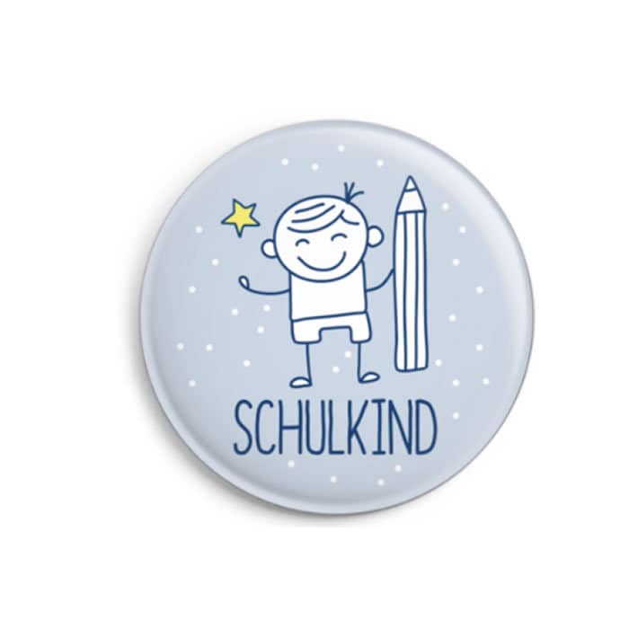 Button Schulkind | Junge Mit Karte | Geschenk Zur Einschulung von dabelinoDesign