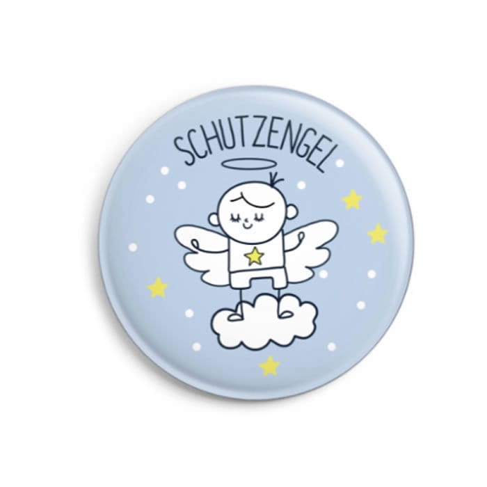 Geschenk Zur Taufe/ Geburt Schutzengel Button Junge | Kommunion von dabelinoDesign