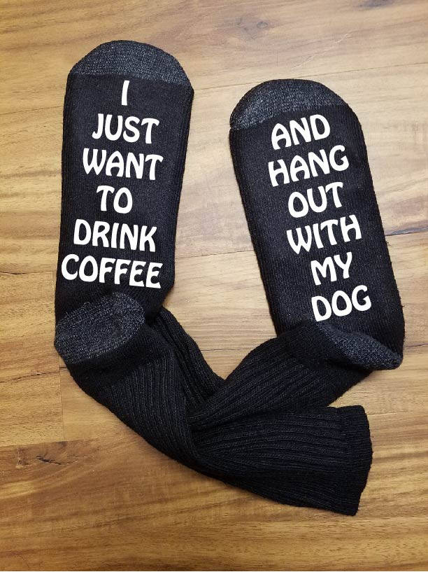Hundesocken, Hundesocken Für Männer, Frauen, Kaffee Und Hunde, Geschenk Kaffeeliebhaber, Hundeliebhaber, Tierliebhaber von dachshingdogbakery