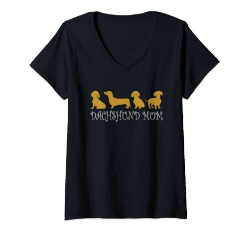 Damen Lustiger Hundetrainer mit Dackel-Motiv T-Shirt mit V-Ausschnitt Damen Lustiger Hundetrainer mit Dackel-Motiv T-Shirt mit V-Ausschnitt von dachshund designs for dachshund lover