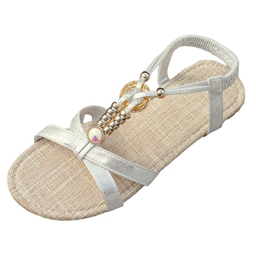 dafeyuing Boho Sandalen Damen Römersandalen Casual Sandaletten Damen Espadrilles Flach Sommer Elegant Bohemia Sandals Mit Strass Freizeit Strand Schuhe Frauen Flache Sandalette dafeyuing Boho Sandalen Damen Römersandalen Casual Sandaletten Damen Espadrilles Flach Sommer Elegant Bohemia Sandals Mit Strass Freizeit Strand Schuhe Frauen Flache Sandalette von dafeyuing