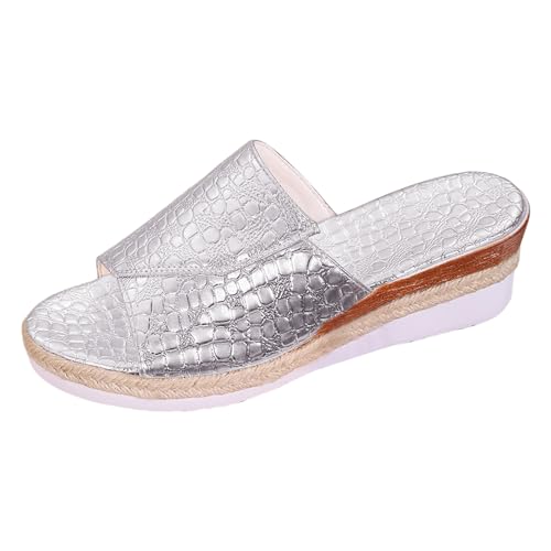 dafeyuing Orthopädische Sandalen Damen Espadrilles Plateau Wedges Elegant Pantoletten für Damen Rutschfeste Offener Hausschuhe Leicht Bequem Slipper Slingback Sommerschuhe dafeyuing Orthopädische Sandalen Damen Espadrilles Plateau Wedges Elegant Pantoletten für Damen Rutschfeste Offener Hausschuhe Leicht Bequem Slipper Slingback Sommerschuhe von dafeyuing