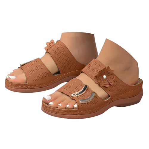 dafeyuing Sandalen Damen Sommer Keilabsatz Pantoletten komfortable Damen-Pantoletten Freizeit Offene Sommerschuhe Bequeme Elegante Sandaletten Bohemia Strand Schuhe dafeyuing Sandalen Damen Sommer Keilabsatz Pantoletten komfortable Damen-Pantoletten Freizeit Offene Sommerschuhe Bequeme Elegante Sandaletten Bohemia Strand Schuhe von dafeyuing