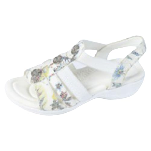 dafeyuing Sandalen Damen Sommer Orthopädische Schuhe Bequeme Keilabsatz Sandaletten Outdoor Sport Plateau Sandals Leichte Sandalette Elegant Offene Strandsandalen Sandale von dafeyuing