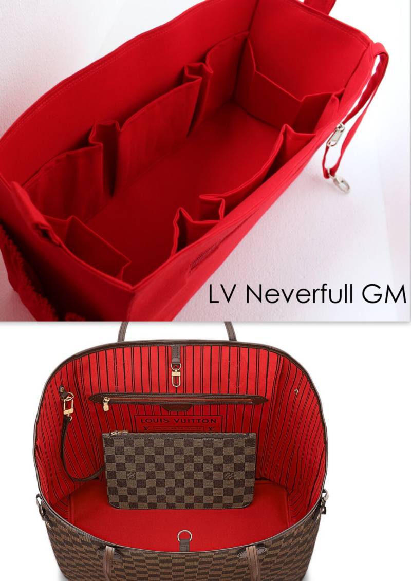 Extra Große Tasche Veranstalter - Geldbörse Einfügen in Rotem Tuch von daffysdream