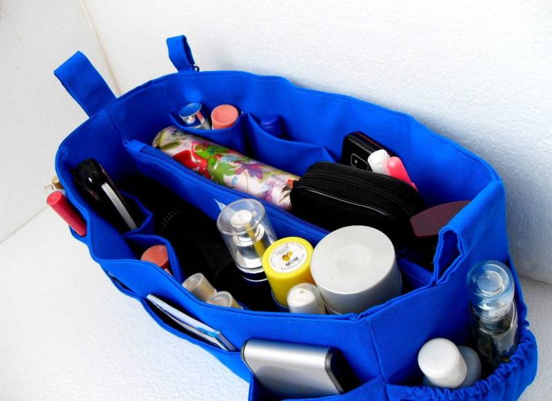 Extragroßer Geldbeutel-Organizer - Taschenorganizer-Einsatz Aus Blauem Stoff von daffysdream