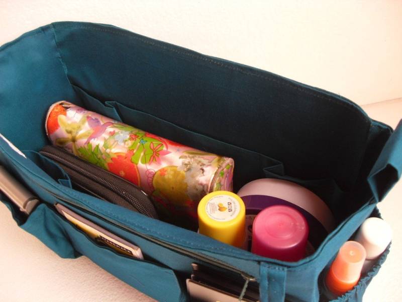 Großer Geldbeutel-Organizer - Taschenorganizer-Einsatz Aus Pfauenstoff von daffysdream