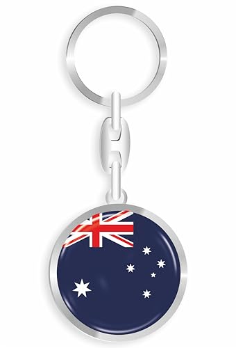 daged Australien Schlüsselanhänger Metall Schlüsselring 3D Effekt + Aufkleber - RD von daged