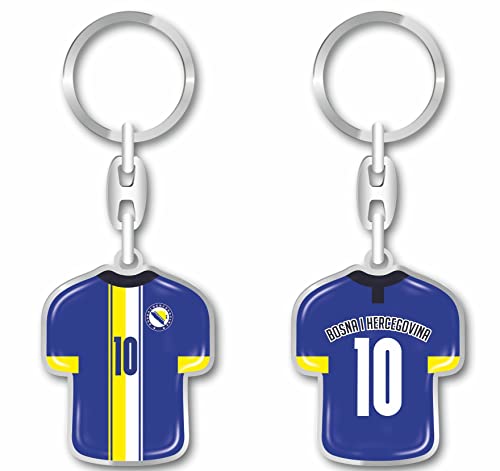 daged Bosnien Schlüsselanhänger Trikot Schlüsselring Harzbeschichtung 3D Effekt + Aufkleber praktische Funktionalität - TR - B von daged