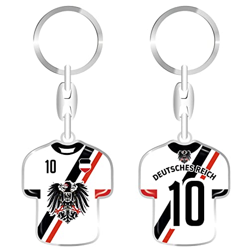 daged Deutsches Reich Schlüsselanhänger Trikot Schlüsselring Harzbeschichtung 3D Effekt + Aufkleber praktische Funktionalität - TR von daged