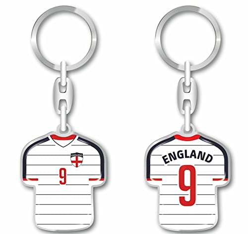 daged England Schlüsselanhänger Trikot Schlüsselring Harzbeschichtung 3D Effekt + Aufkleber praktische Funktionalität - TR von daged