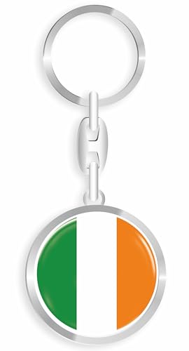 daged Irland Schlüsselanhänger Metall Schlüsselring 3D Effekt + Aufkleber - RD von daged
