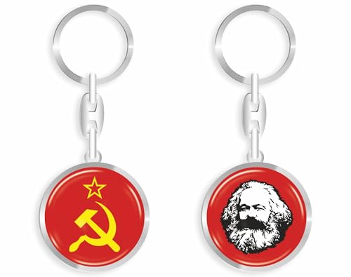 daged Karl Marx CCCP Kommunismus Schlüsselanhänger Schlüsselschmuck 3D Effekt + Aufkleber - RD von daged